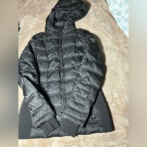Nautica Black Quilted Hooded Puffer Jacket
